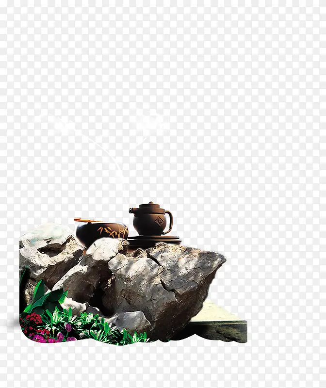 地产元素石头茶壶