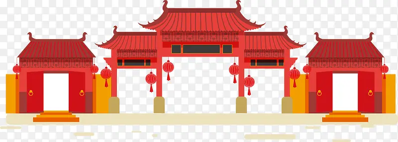 中国建筑宫殿楼门