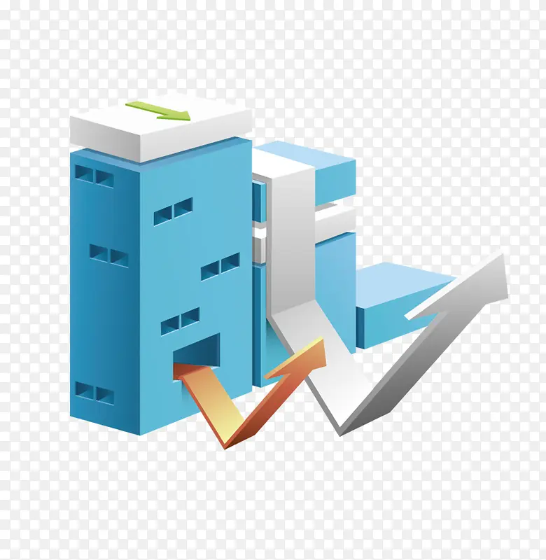蓝色创意建筑房屋