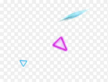 蓝色三角形 透明羽毛