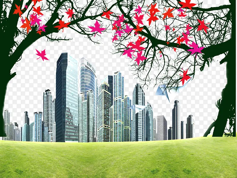生态城市楼群