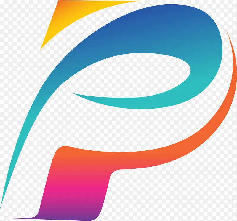 LOGO创意字母P商标