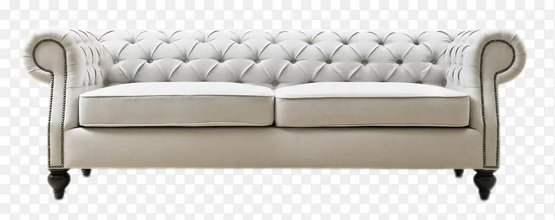 白色简洁欧式双人沙发