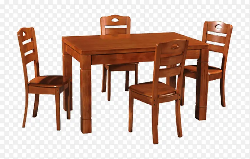 中式餐桌椅一套