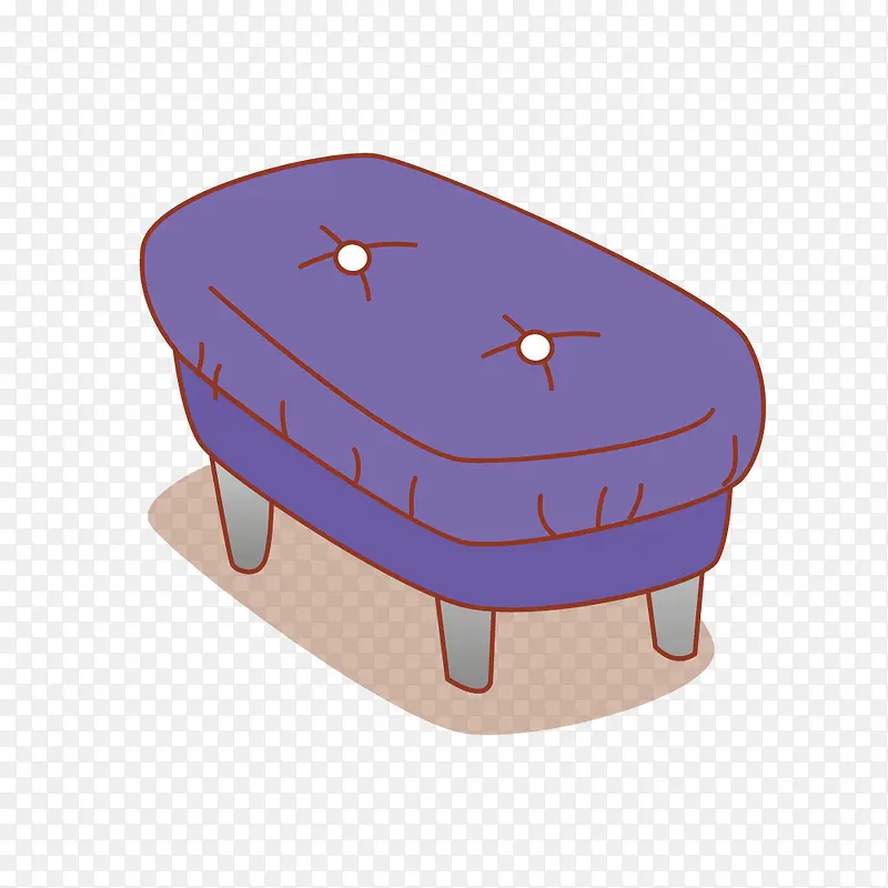 紫色圆形软皮沙发