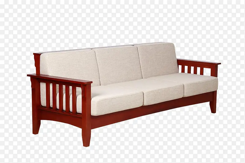 中式木制双人沙发