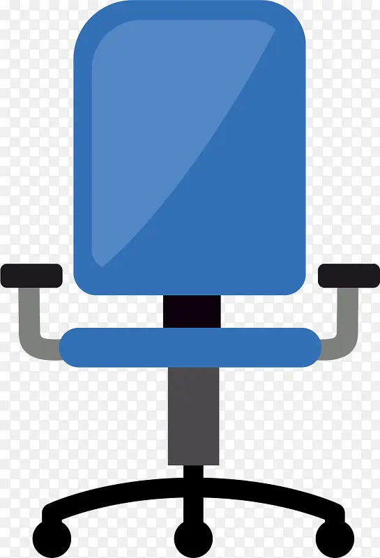 矢量蓝色扁平的椅子