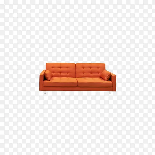 实物橙色沙发图片