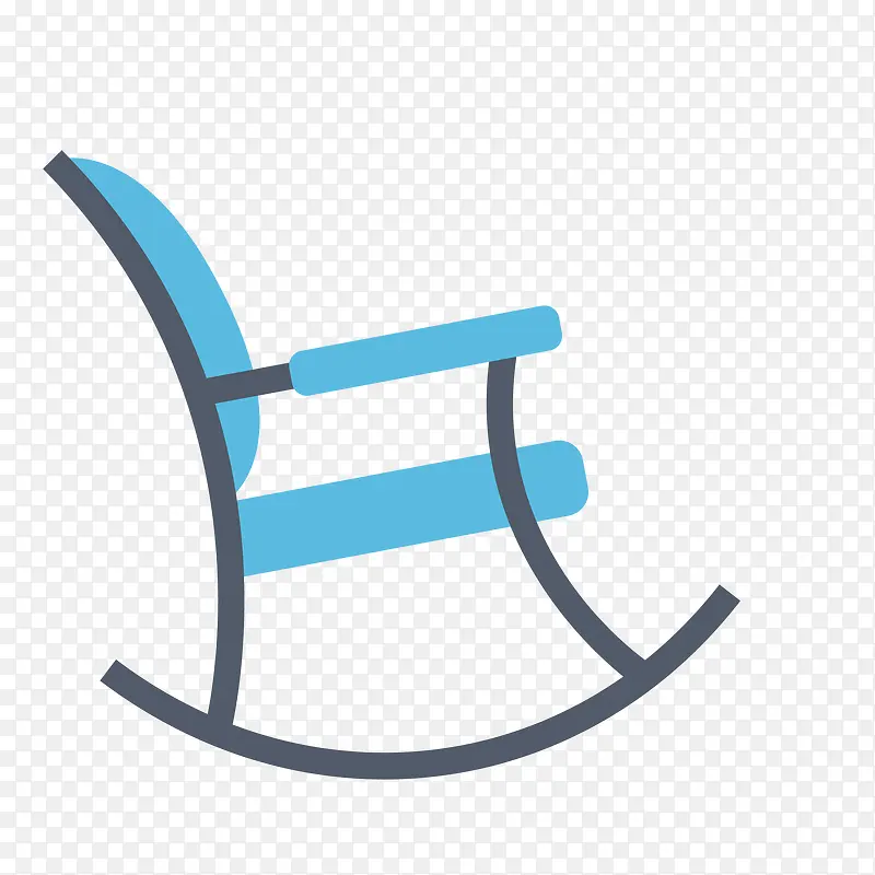 蓝色摇摇椅设计图案