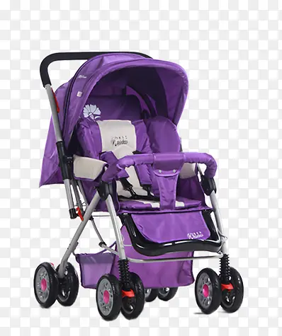 高清摄影天猫小孩子紫色推车