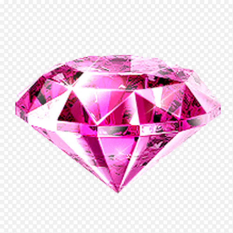 粉紫色多边形钻石