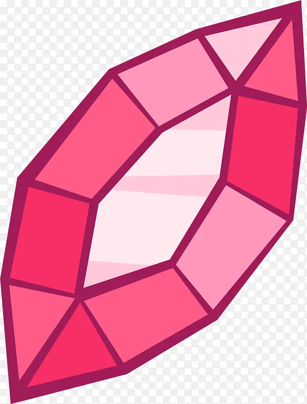 粉色卡通钻石