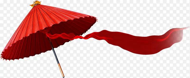 中国风红伞