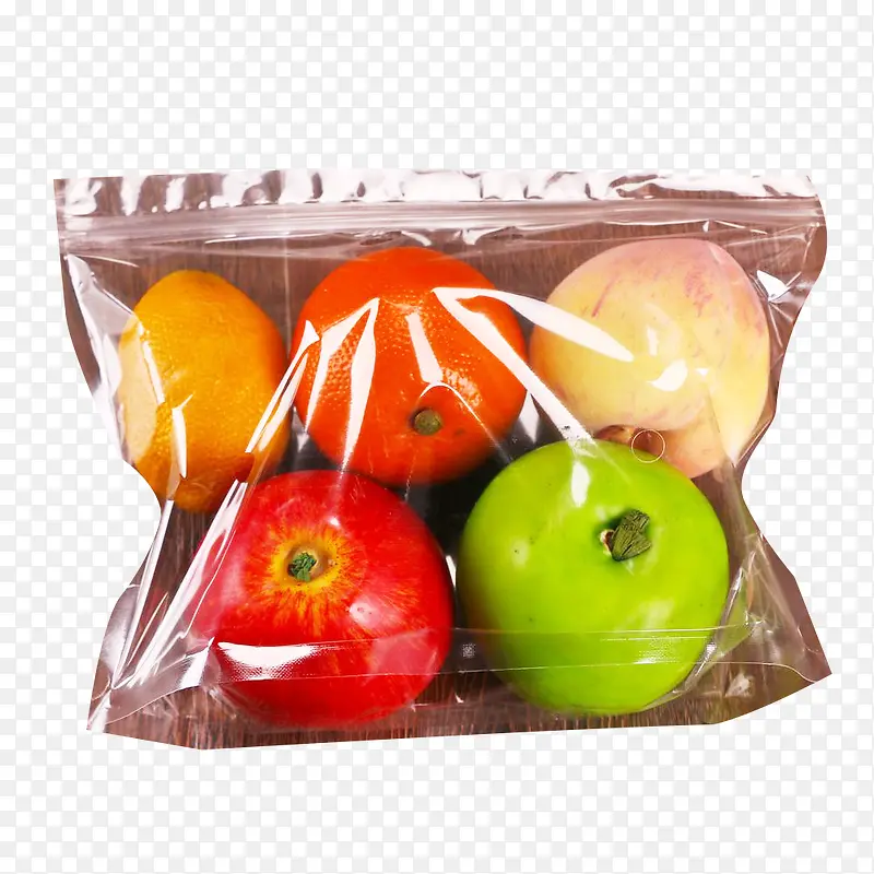 透明袋子里的水果