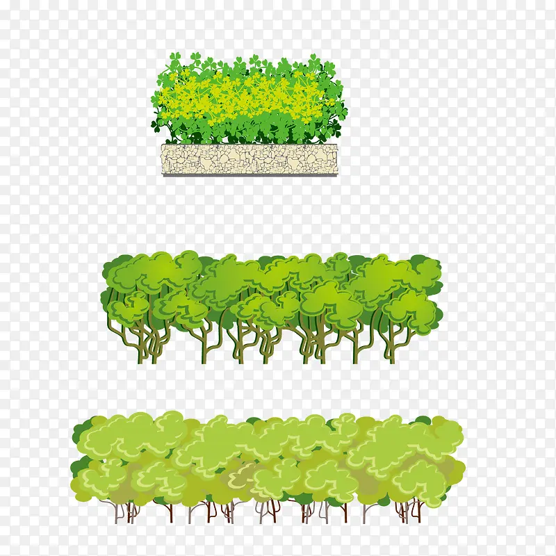 绿色植物树木矢量素材