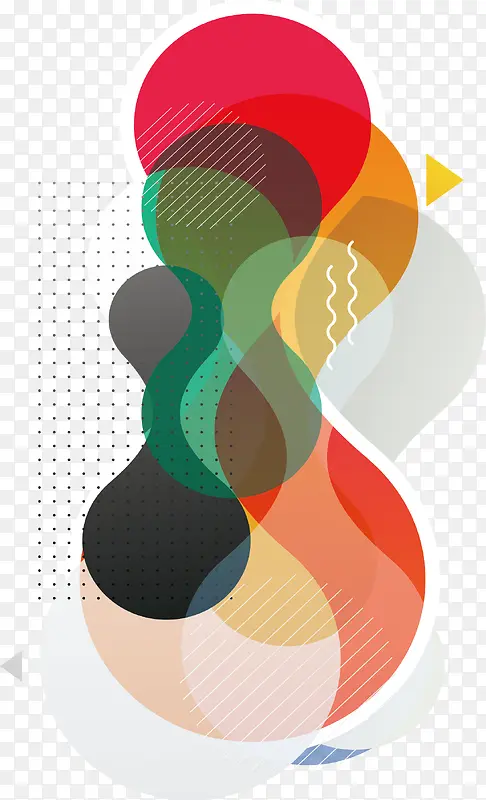 彩色抽象图形海报