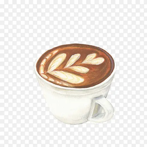 花纹咖啡手绘哈素材图片
