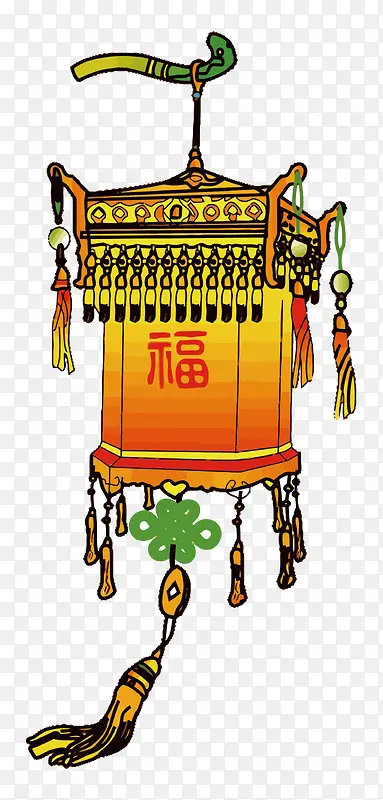 矢量祈福宫灯