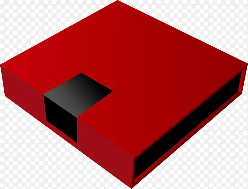 包装盒平面图红色包装盒