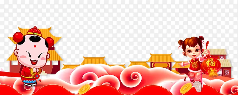 2019年猪年春节喜庆banner