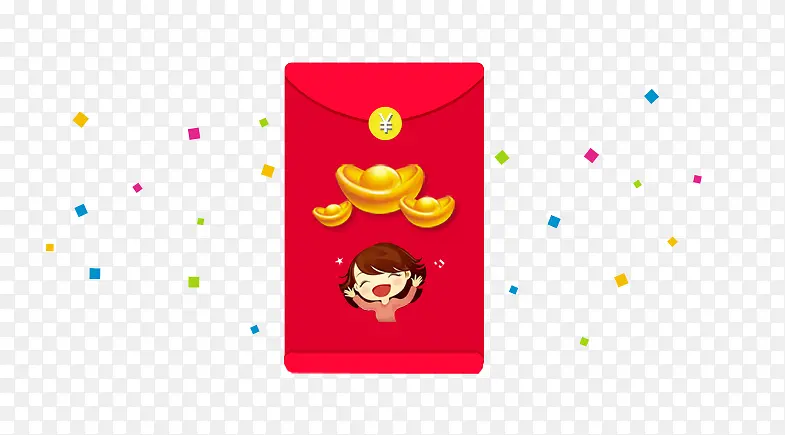 红包彩带金元宝喜庆庆祝元素素材
