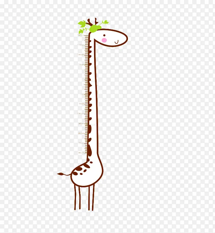 长颈鹿身高尺素材