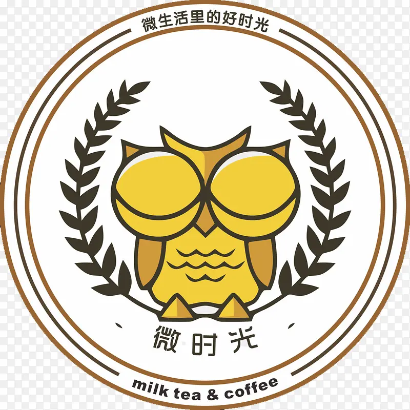 微时光奶茶logo