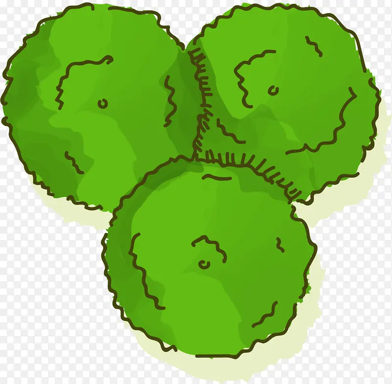 绿色春季树顶植物