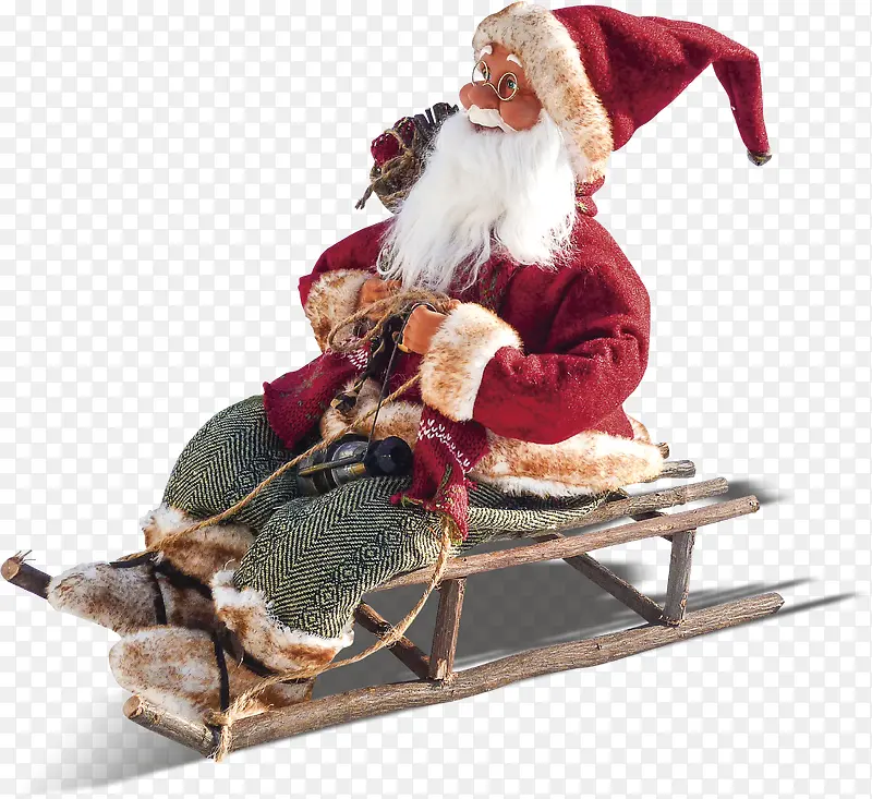 骑着雪橇的圣诞老人