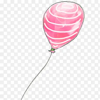 粉色气球卡通手绘免抠素材