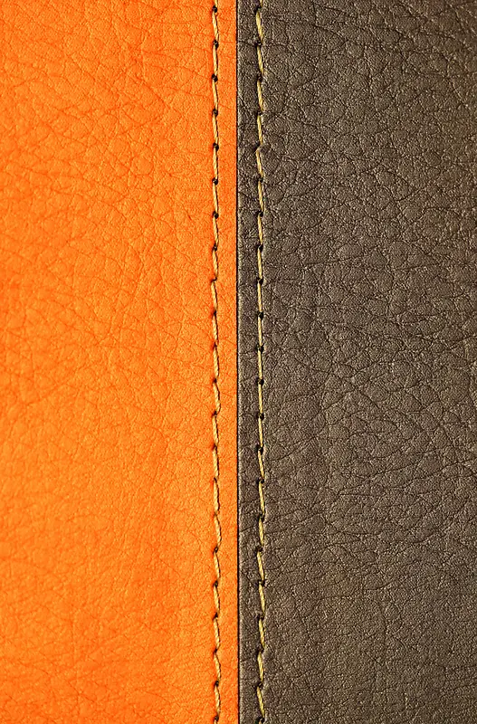 橙色与棕色皮革背景