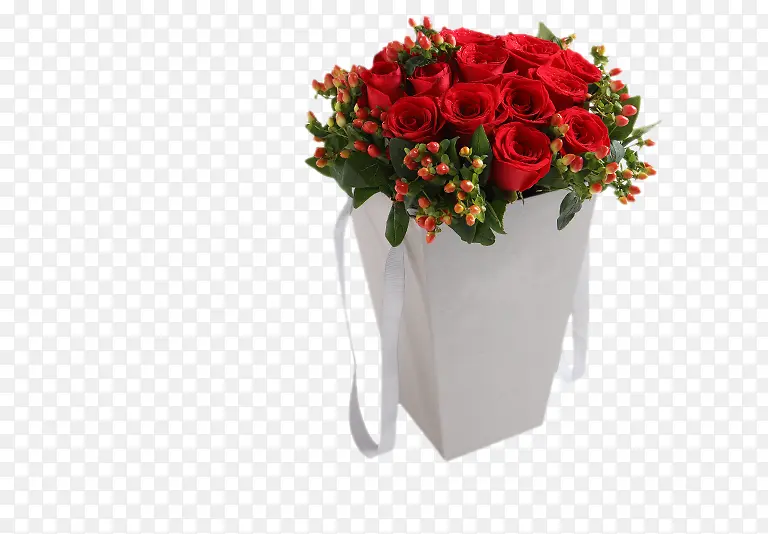 红色玫瑰16枝礼盒装