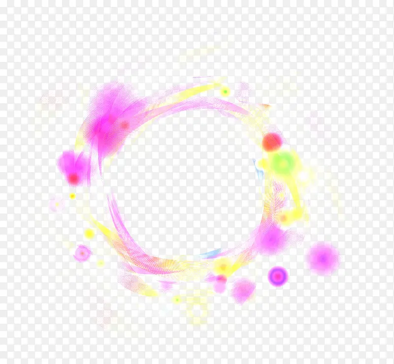 紫黄色透明圆环光环
