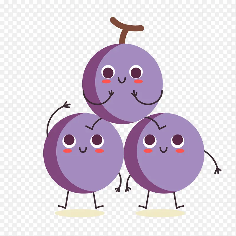 紫色葡萄卡通水果