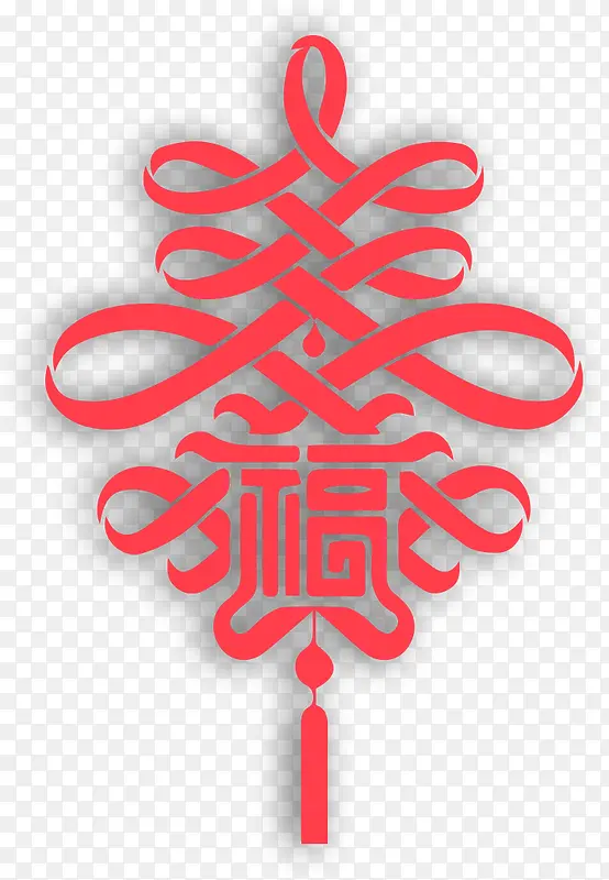 红色中国风福字挂饰