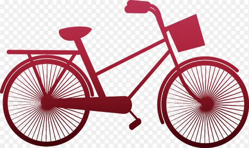 情人节卡通手绘自行车单车
