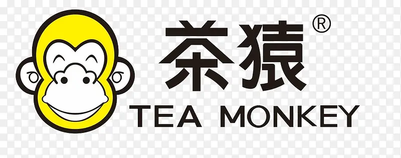 茶猿奶茶logo