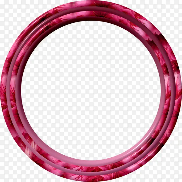 玫瑰粉红色圆环PNG