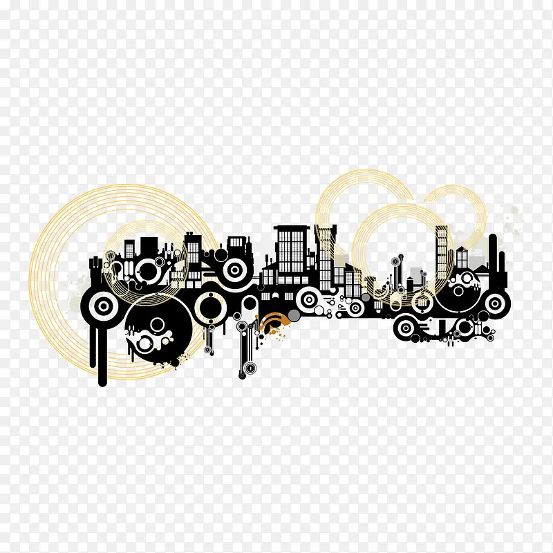 创意水墨建筑PNG图片素材下载_图片编号ydopmbpz-免抠素材网