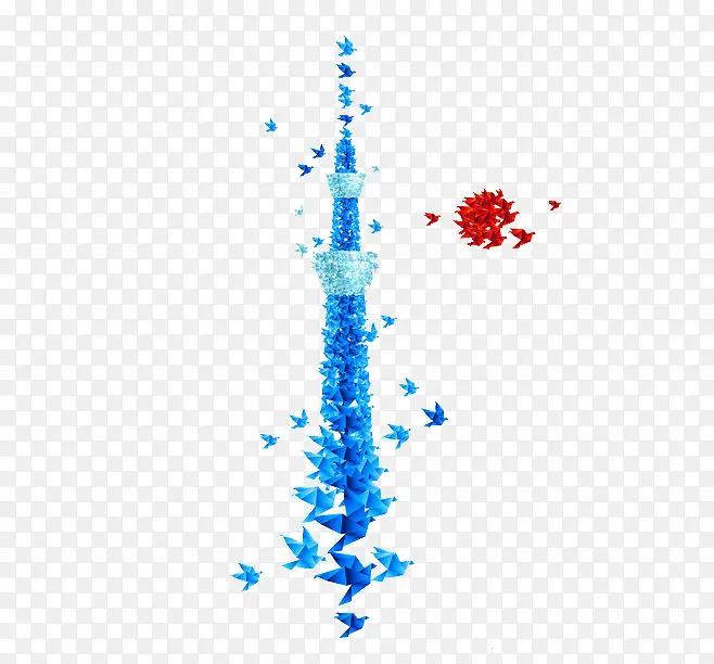 蓝色塔