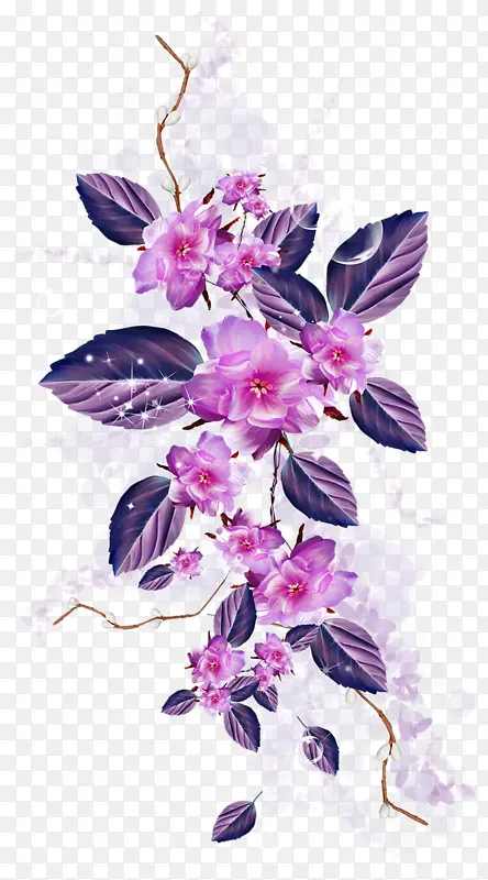 紫色花装饰