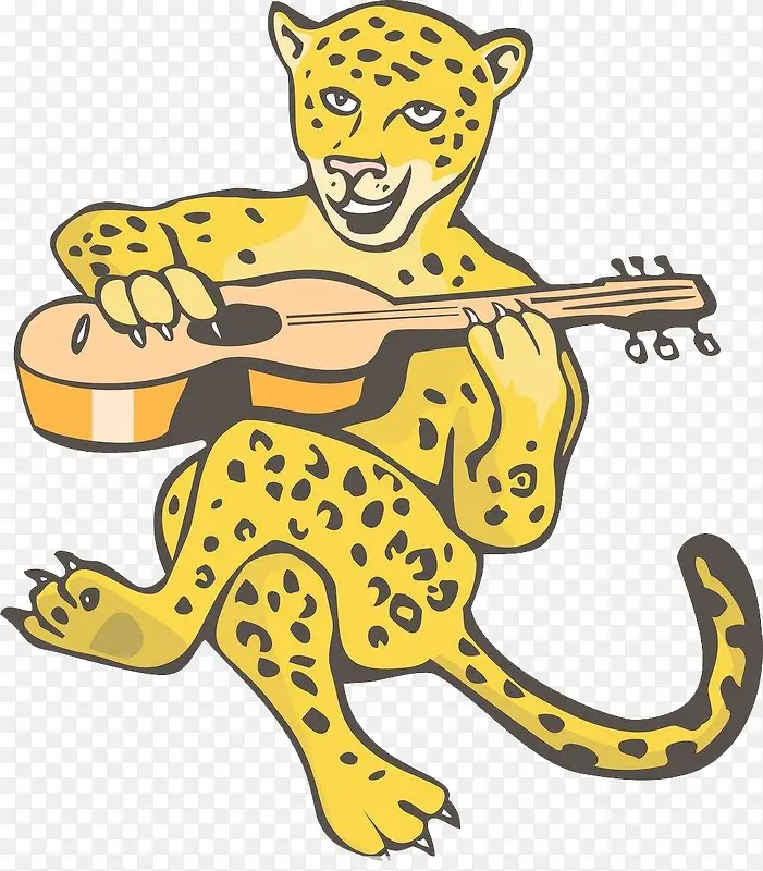 弹吉他的豹子