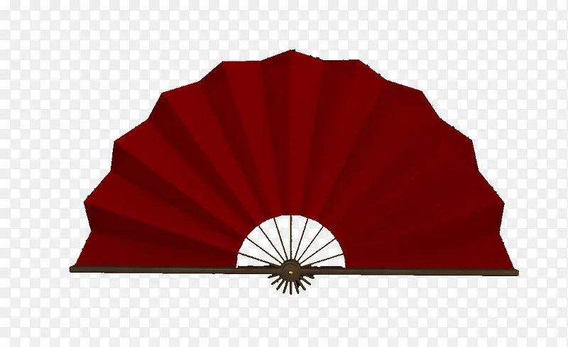 一个红色日本折扇