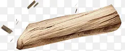 一块被砍碎的木头