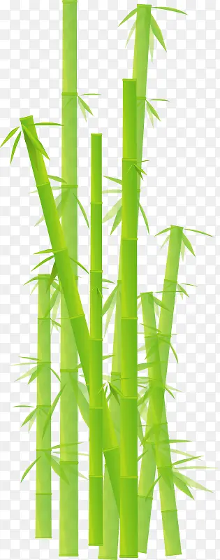 绿色的卡通竹子