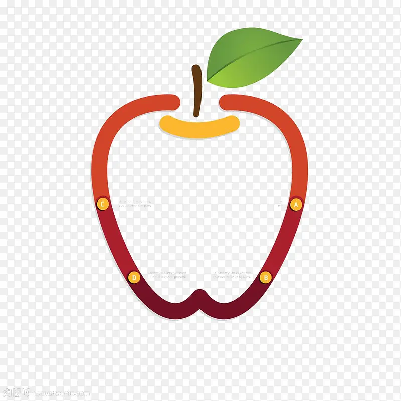 苹果轮廓图
