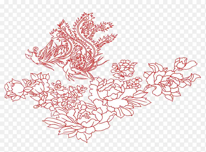 凤凰戏花图