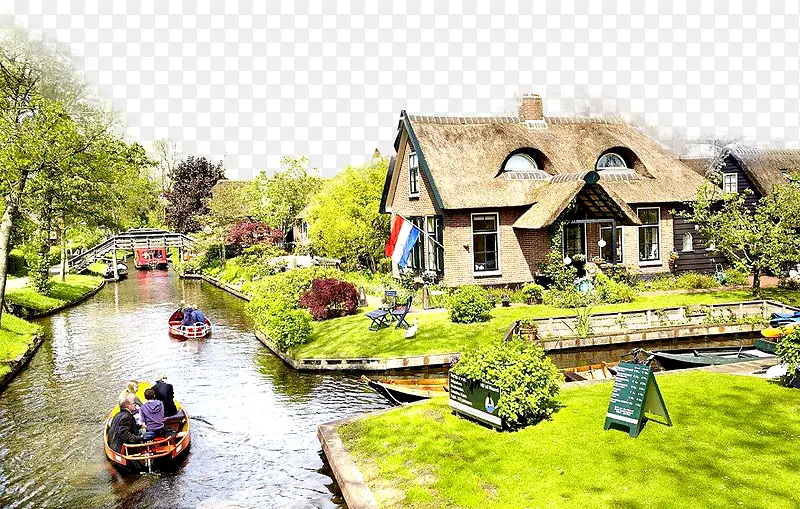 荷兰的羊角村风景