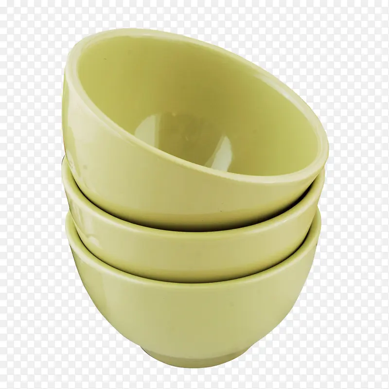 北欧风格绿色瓷碗
