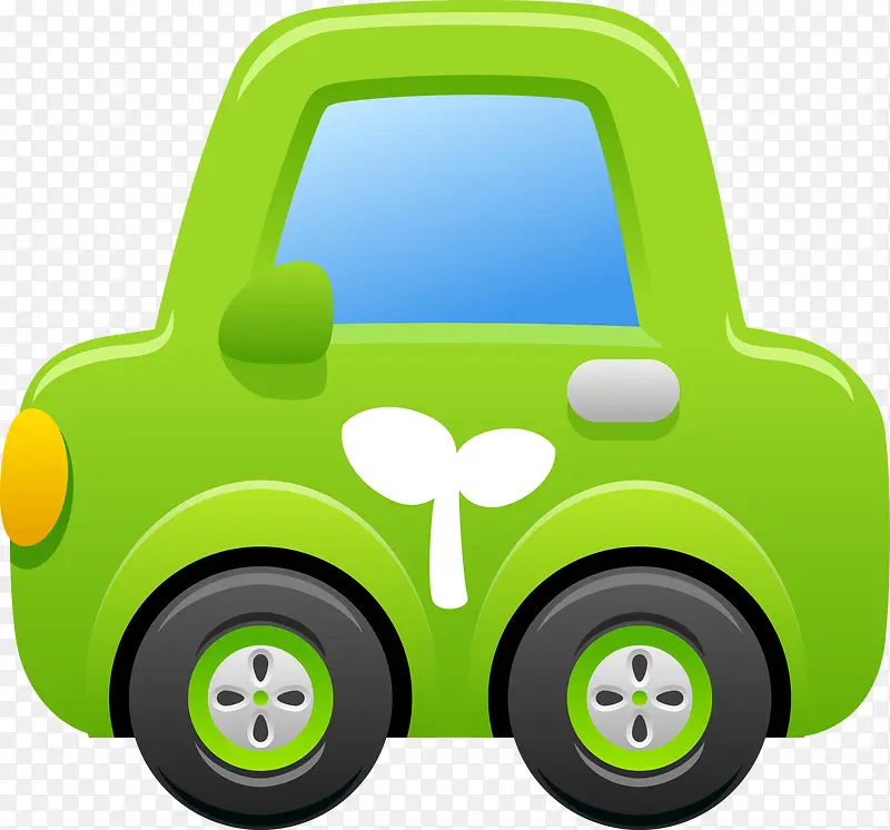 绿色环保汽车矢量图